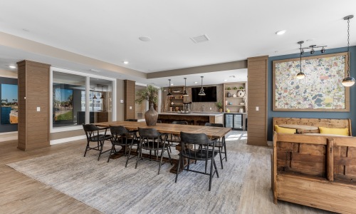 lounge with seating and tables