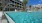 a pool in a courtyard